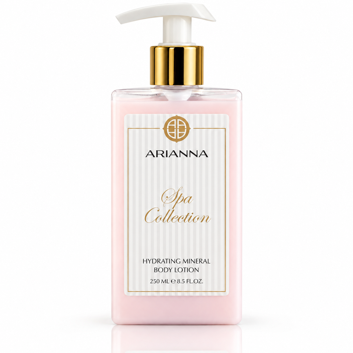 Arianna Hydrating Mineral Body Lotion Exotic, 250 ml pink pump bottle