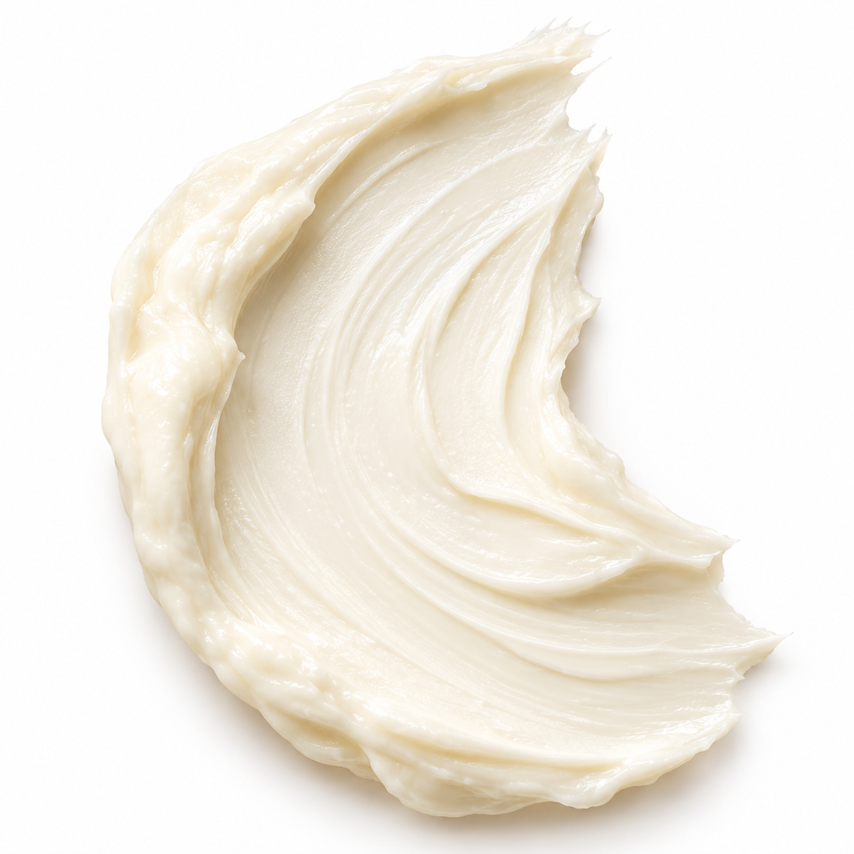 Rich ivory body butter texture