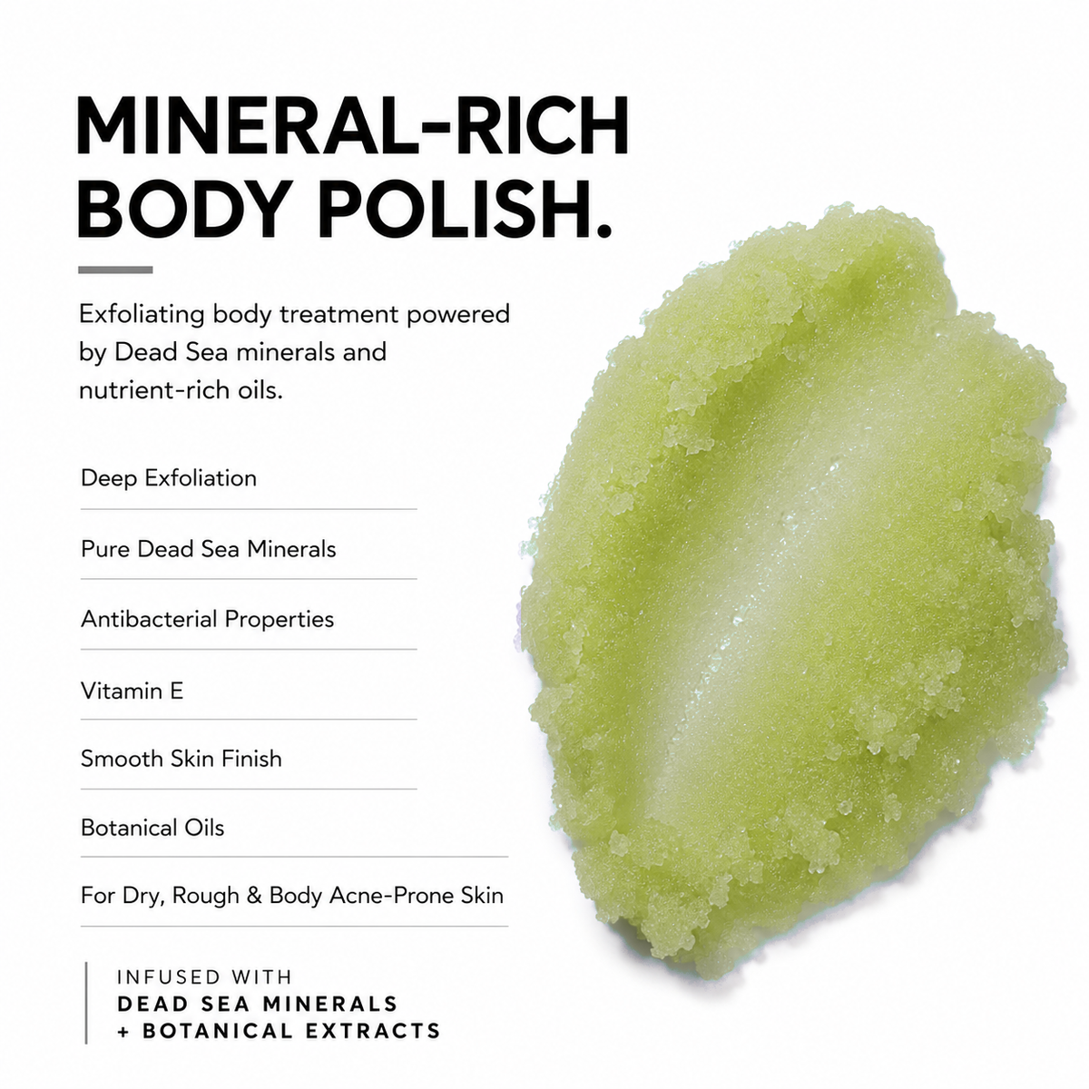 Mineral-rich body polish with Dead Sea salt, Citrus & Forest Fruits